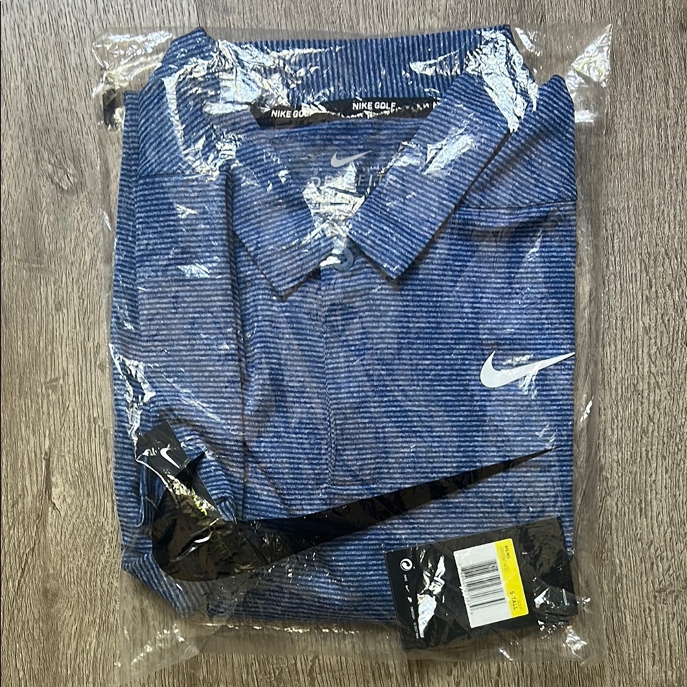 Nike DriFit Blue Polo Shirt, Small/TALL - Picture 2 of 7